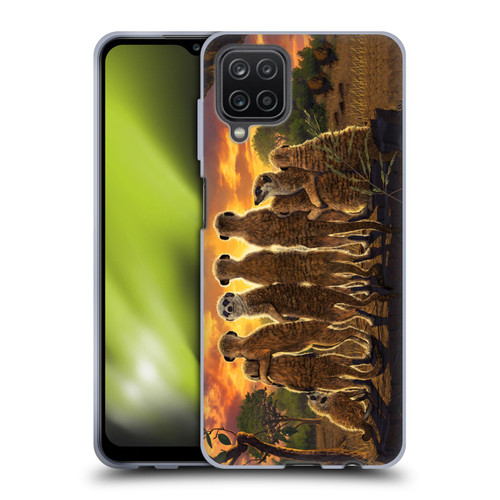 Vincent Hie Key Art Meerkat Family Soft Gel Case for Samsung Galaxy A12 (2020)