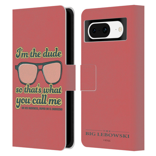 The Big Lebowski Retro I'm The Dude Leather Book Wallet Case Cover For Google Pixel 8