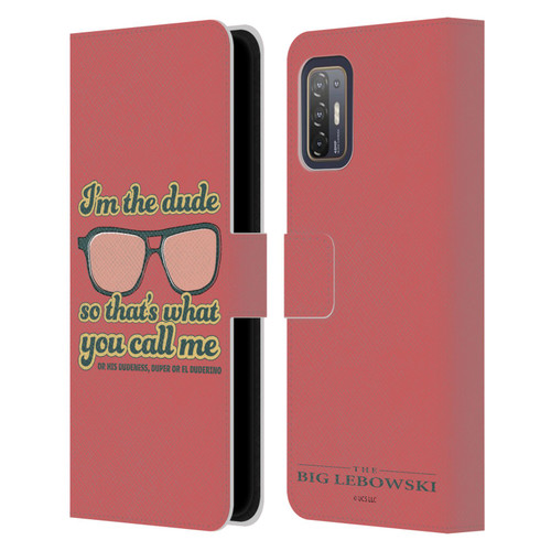 The Big Lebowski Retro I'm The Dude Leather Book Wallet Case Cover For HTC Desire 21 Pro 5G