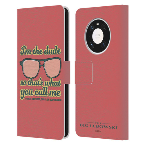 The Big Lebowski Retro I'm The Dude Leather Book Wallet Case Cover For Huawei Mate 40 Pro 5G