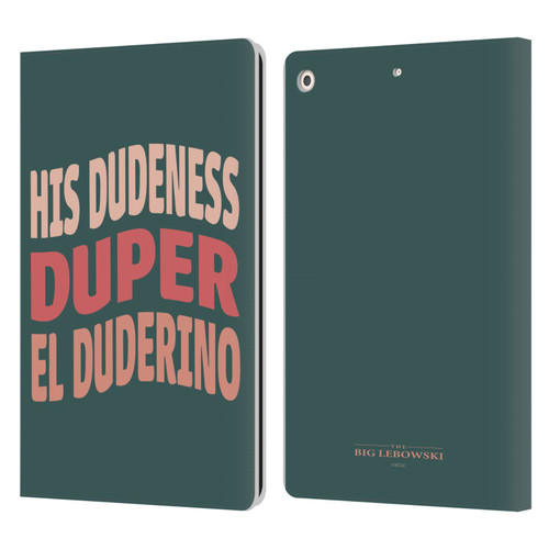 The Big Lebowski Retro El Duderino Leather Book Wallet Case Cover For Apple iPad 10.2 2019/2020/2021