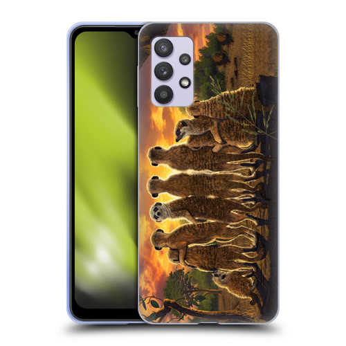 Vincent Hie Key Art Meerkat Family Soft Gel Case for Samsung Galaxy A32 5G / M32 5G (2021)