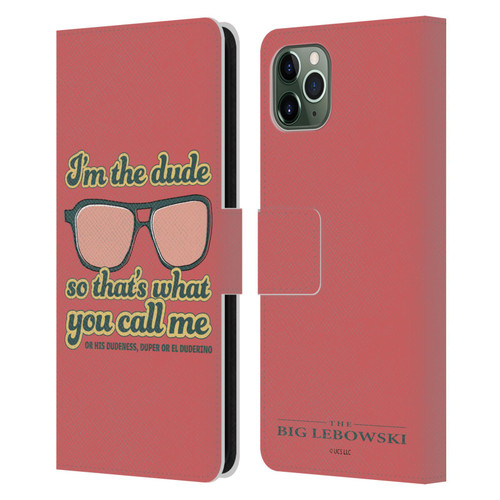 The Big Lebowski Retro I'm The Dude Leather Book Wallet Case Cover For Apple iPhone 11 Pro Max