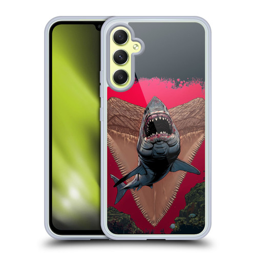 Vincent Hie Key Art Shark Soft Gel Case for Samsung Galaxy A34 5G