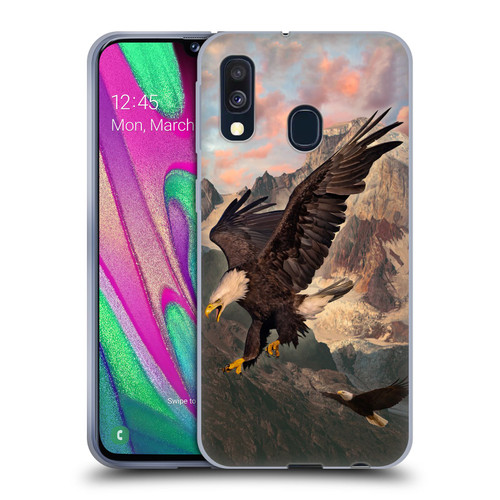 Vincent Hie Key Art Eagle Strike Soft Gel Case for Samsung Galaxy A40 (2019)