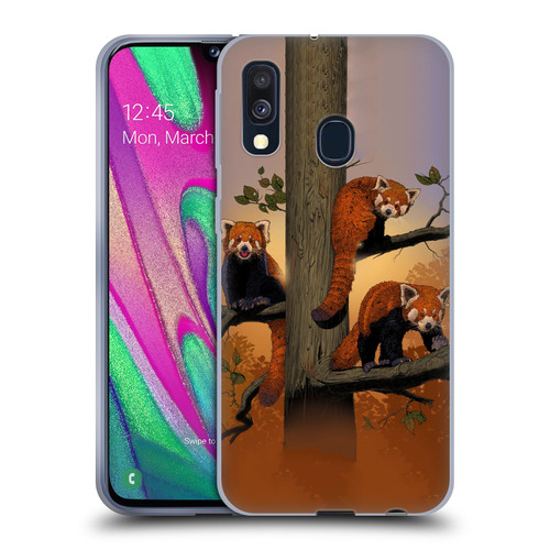 Vincent Hie Key Art Red Pandas Soft Gel Case for Samsung Galaxy A40 (2019)