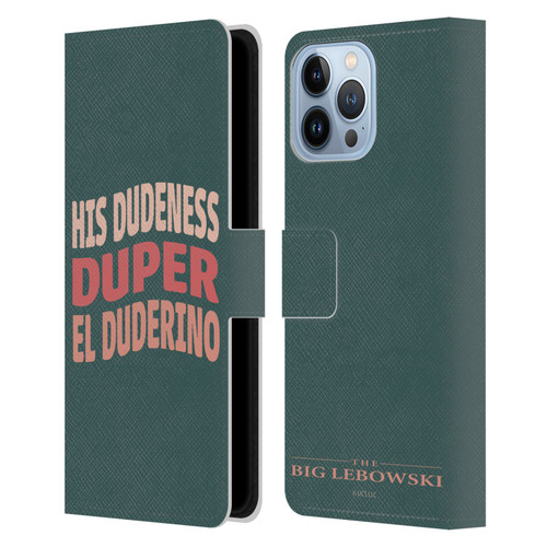 The Big Lebowski Retro El Duderino Leather Book Wallet Case Cover For Apple iPhone 13 Pro Max