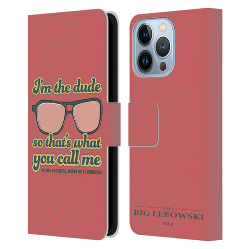 The Big Lebowski Retro I'm The Dude Leather Book Wallet Case Cover For Apple iPhone 13 Pro