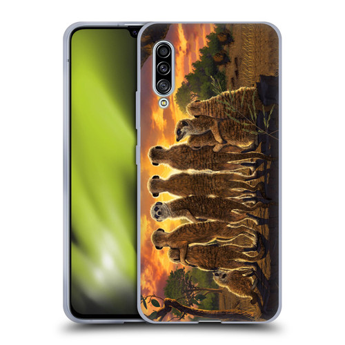 Vincent Hie Key Art Meerkat Family Soft Gel Case for Samsung Galaxy A90 5G (2019)