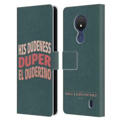 The Big Lebowski Retro El Duderino Leather Book Wallet Case Cover For Nokia C21