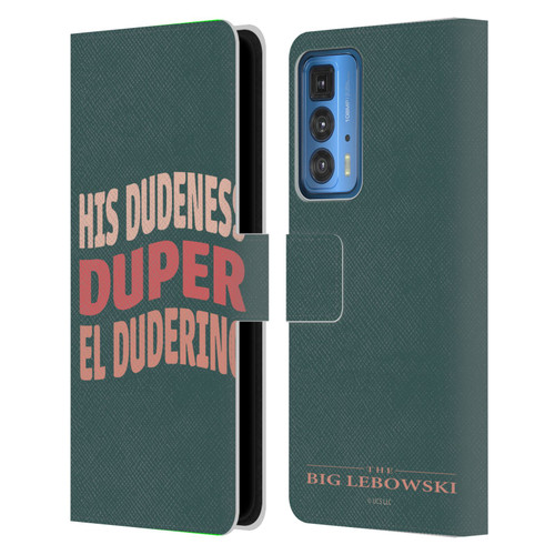 The Big Lebowski Retro El Duderino Leather Book Wallet Case Cover For Motorola Edge (2022)