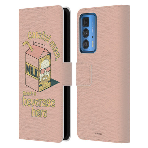 The Big Lebowski Retro The Dude Milk Leather Book Wallet Case Cover For Motorola Edge 20 Pro
