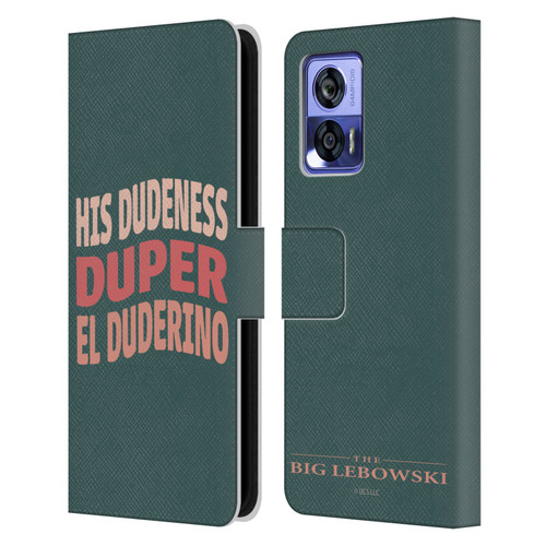 The Big Lebowski Retro El Duderino Leather Book Wallet Case Cover For Motorola Edge 30 Neo 5G