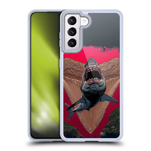 Vincent Hie Key Art Shark Soft Gel Case for Samsung Galaxy S21 5G