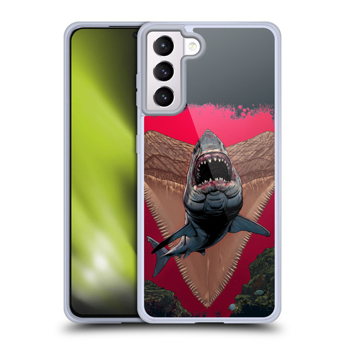 Vincent Hie Key Art Shark Soft Gel Case for Samsung Galaxy S21+ 5G