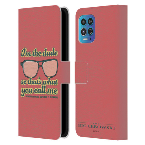 The Big Lebowski Retro I'm The Dude Leather Book Wallet Case Cover For Motorola Moto G100