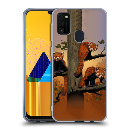 Vincent Hie Key Art Red Pandas Soft Gel Case for Samsung Galaxy M30s (2019)/M21 (2020)
