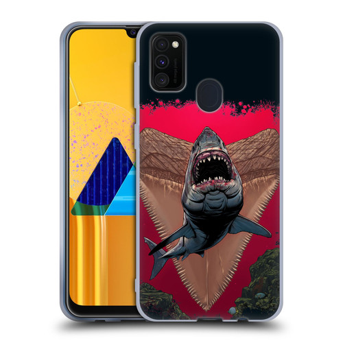 Vincent Hie Key Art Shark Soft Gel Case for Samsung Galaxy M30s (2019)/M21 (2020)