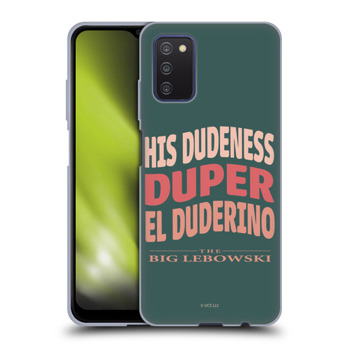 The Big Lebowski Retro El Duderino Soft Gel Case for Samsung Galaxy A03s (2021)