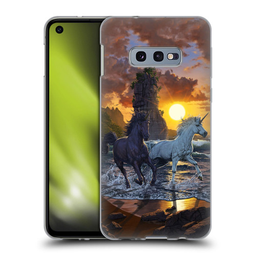 Vincent Hie Key Art Unicorns On The Beach Soft Gel Case for Samsung Galaxy S10e