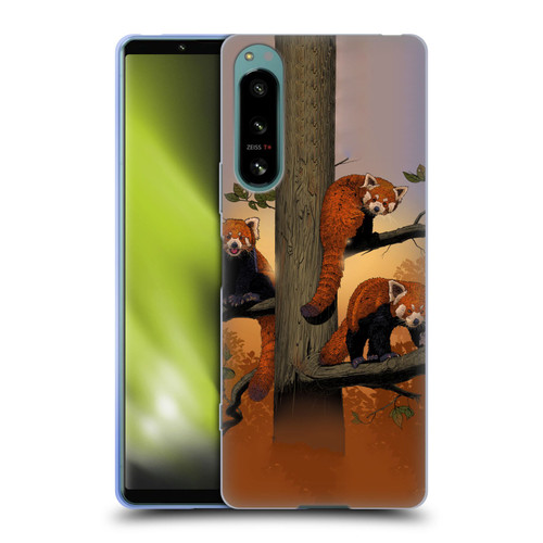 Vincent Hie Key Art Red Pandas Soft Gel Case for Sony Xperia 5 IV