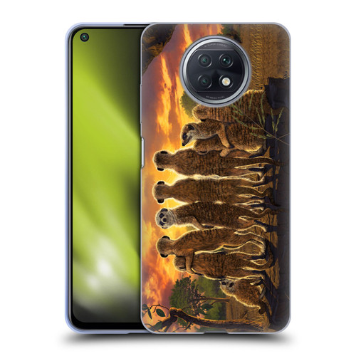 Vincent Hie Key Art Meerkat Family Soft Gel Case for Xiaomi Redmi Note 9T 5G