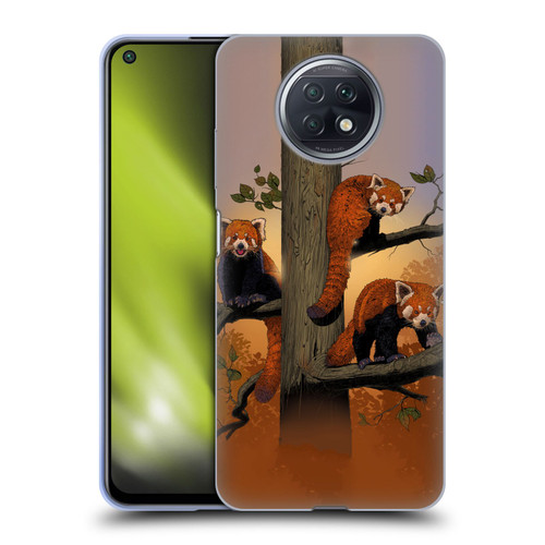 Vincent Hie Key Art Red Pandas Soft Gel Case for Xiaomi Redmi Note 9T 5G