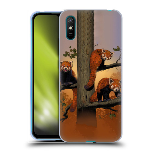 Vincent Hie Key Art Red Pandas Soft Gel Case for Xiaomi Redmi 9A / Redmi 9AT