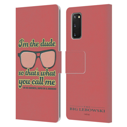 The Big Lebowski Retro I'm The Dude Leather Book Wallet Case Cover For Samsung Galaxy S20 / S20 5G