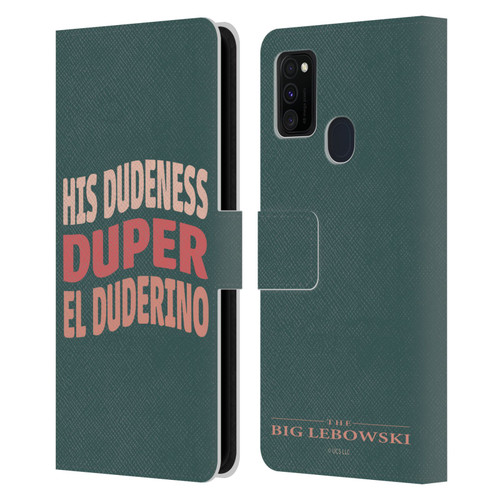 The Big Lebowski Retro El Duderino Leather Book Wallet Case Cover For Samsung Galaxy M30s (2019)/M21 (2020)