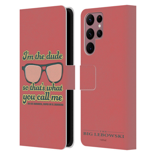 The Big Lebowski Retro I'm The Dude Leather Book Wallet Case Cover For Samsung Galaxy S22 Ultra 5G