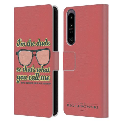 The Big Lebowski Retro I'm The Dude Leather Book Wallet Case Cover For Sony Xperia 1 IV