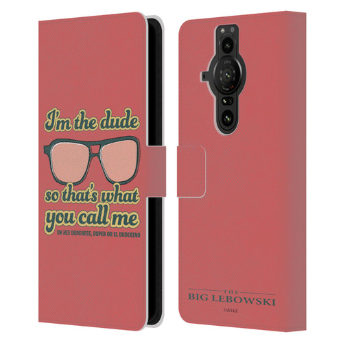 The Big Lebowski Retro I'm The Dude Leather Book Wallet Case Cover For Sony Xperia Pro-I
