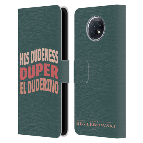 The Big Lebowski Retro El Duderino Leather Book Wallet Case Cover For Xiaomi Redmi Note 9T 5G