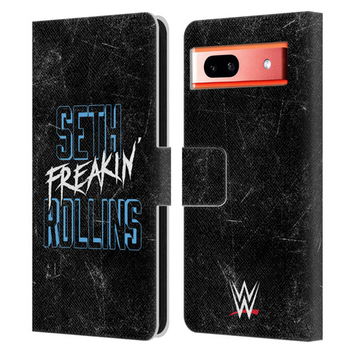 WWE Seth Rollins Logotype Leather Book Wallet Case Cover For Google Pixel 7a