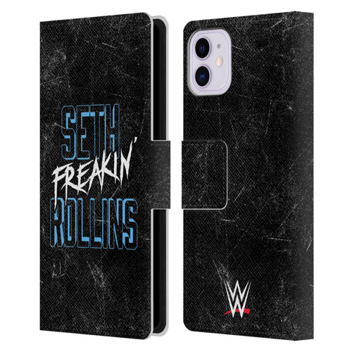 WWE Seth Rollins Logotype Leather Book Wallet Case Cover For Apple iPhone 11