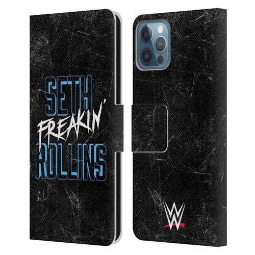 WWE Seth Rollins Logotype Leather Book Wallet Case Cover For Apple iPhone 12 / iPhone 12 Pro