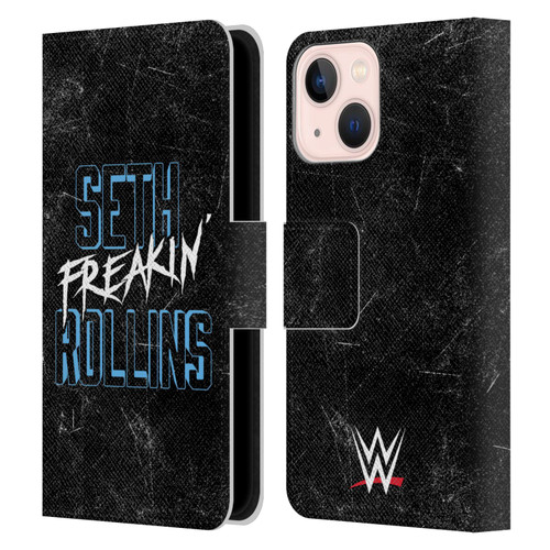 WWE Seth Rollins Logotype Leather Book Wallet Case Cover For Apple iPhone 13 Mini