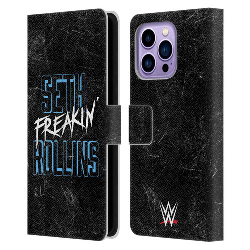 WWE Seth Rollins Logotype Leather Book Wallet Case Cover For Apple iPhone 14 Pro Max