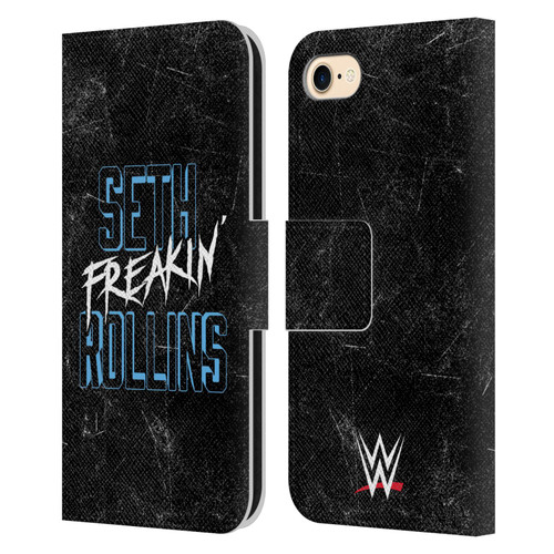 WWE Seth Rollins Logotype Leather Book Wallet Case Cover For Apple iPhone 7 / 8 / SE 2020 & 2022