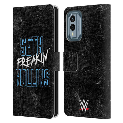 WWE Seth Rollins Logotype Leather Book Wallet Case Cover For Nokia X30