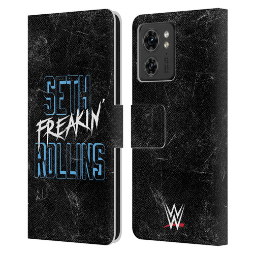 WWE Seth Rollins Logotype Leather Book Wallet Case Cover For Motorola Moto Edge 40