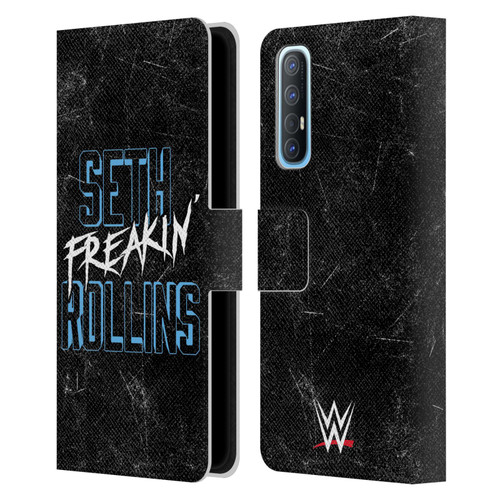 WWE Seth Rollins Logotype Leather Book Wallet Case Cover For OPPO Find X2 Neo 5G