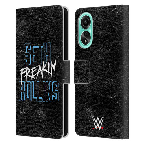 WWE Seth Rollins Logotype Leather Book Wallet Case Cover For OPPO A78 4G