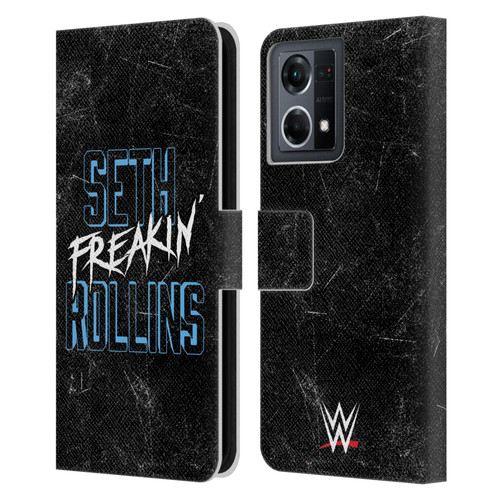 WWE Seth Rollins Logotype Leather Book Wallet Case Cover For OPPO Reno8 4G