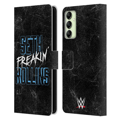 WWE Seth Rollins Logotype Leather Book Wallet Case Cover For Samsung Galaxy A14 5G