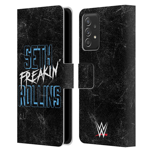WWE Seth Rollins Logotype Leather Book Wallet Case Cover For Samsung Galaxy A52 / A52s / 5G (2021)