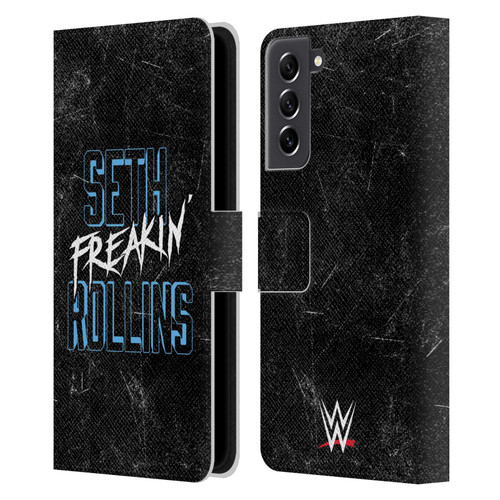 WWE Seth Rollins Logotype Leather Book Wallet Case Cover For Samsung Galaxy S21 FE 5G