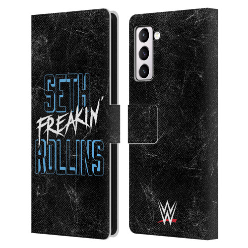 WWE Seth Rollins Logotype Leather Book Wallet Case Cover For Samsung Galaxy S21+ 5G