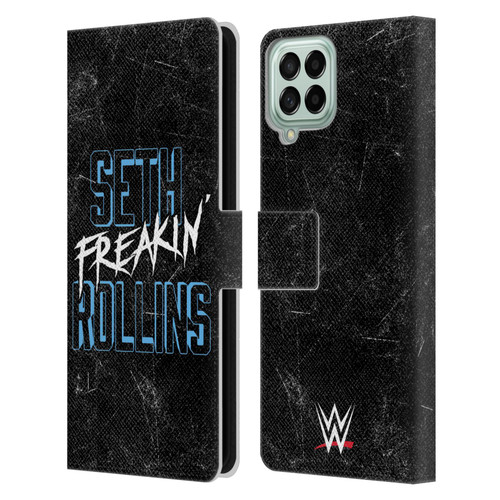 WWE Seth Rollins Logotype Leather Book Wallet Case Cover For Samsung Galaxy M53 (2022)